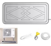 Bacinella di Raccolta condensa in Acciaio Inox, vaschetta di Raccolta e drenaggio dell'Acqua per unità Interna/Esterna del condizionatore d'Aria, Kit di Scarico Universale per cond