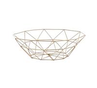 Bacinella for frutta semplice in stile ferro, cestello portaoggetti for uova e pane, multi-dimensione, for interni, accessori da cucina costruiti con filo metallico per Tavolo da Cucina(Gold C)