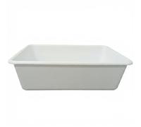 Bacinella frigo bianca 5 litri certificata per alimenti 34x24 h10 Vaschetta contenitore per la conservazone e lavorazione cibi e trasporto ideale uso professionale pizzeria ristoranti hotel pub