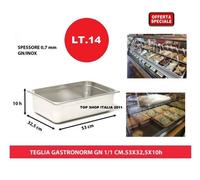 BACINELLA GASTRONORM INOX GN 1/1 CM.53 X 32,5 H.20 E/O COPERCHIO HENDI 8 2024