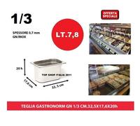 BACINELLA GASTRONORM INOX GN 1/3 CM.32,5 x 17,6 E/O COPERCHIO HENDI 12 2023