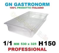 BACINELLA GN 1/1 POLICARBONATO MM. 530x325 GASTRONORM VASCA PROF 12 2022