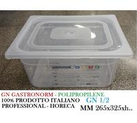 BACINELLA GN 1/2 CON COPERCHIO IN POLIPROPILENE GASTRONORM VASCA PROF 9 2025