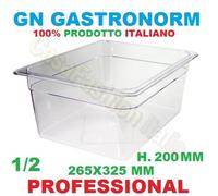 BACINELLA GN 1/2 POLICARBONATO MM.265x325 GASTRONORM VASCA VARIE MISURE 12 2022