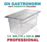BACINELLA GN 1/3 POLICARBONATO GASTRONORM VASCA PROFESSIONALE 12 2022