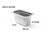 BACINELLA GN 1/4 CM 26,5x16,2 INOX H GASTRONORM VASCA PROF VARIE MISURE 6 2023