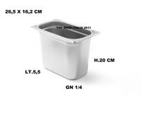 BACINELLA GN 1/4 CM 26,5x16,2 INOX H GASTRONORM VASCA PROF VARIE MISURE 6 2023