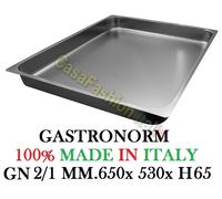 BACINELLA GN 2/1 INOX HACCP GASTRONORM VASCA PROFESSIONALE VARIE MISURE 112021