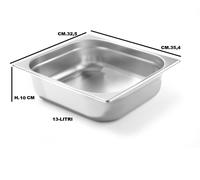 BACINELLA GN 2/3 INOX H.10 GASTRONORM HD VASCA PROFESSIONALE 10 2023
