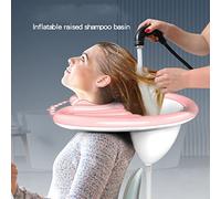 Bacinella Gonfiabile per Shampoo, Lavabo per Capelli Portatile con Tubo per Anziani Lavaggio dei Capelli Vassoi per Shampoo Cuscinetti per Disabili Donne Incinte Ferite Ciotola Mobile per Capelli