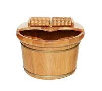 Bacinella in Legno, Vaschetta per Pedicure in Legno Massello, Ciotola per Pedicure Spa Barili per Pedicure per Massaggio Barile per Pediluvio Domestico, massaggiatore Present