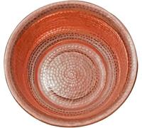 Bacinella in Rame Martellato a Mano, Ciotola Portatile per Pedicure, Bordo Arricciato per Matrimoni, Lavaggio Piedi, Relax a Casa, Uso Multifunzione(Copper,34cm)