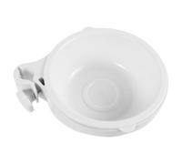 Bacinella per Carrello Estetico con Anello, Plastica Bianca Compatta | Supporto a Clip in Acciaio Inox, Installazione Semplice, Bordo Rialzato, per Postazioni Mobili e Lavaggio Mani