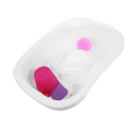 Bacinella per Shampoo Lavacapelli Bianca in Pp, Set 1 Pezzo | Tubo , Scoop , Tappo , Cuscino e Pettine Inclusi , Lavaggio Chioma da Letto, per Donne Colore Casuale
