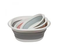 Bacinella pieghevole, portatile e comoda, utensili for la pulizia del lavabo, accessori for il bagno, articoli da campeggio(L-Gray)