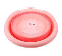 Bacinella Pieghevole Rosa per Lavaggio Viso, Pp Tpe | Design Cartoon, Pratica da Portare, Uso in Auto e Casa, per Viaggio e Bagnetto Stile Casuale