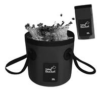 bacinella pieghevole,Secchio pieghevole, catino pieghevole,cesto picnic, per esterni, pieghevole, per pesca, feste e giardino (nero, 20 l), secchio pieghevole in tessuto durevole per campeggio