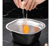 Bacinella quadrata in acciaio inossidabile, contenitore multiuso per zuppa,