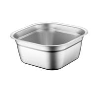 Bacinella quadrata in acciaio inox per lavare frutta e verdura per buffet