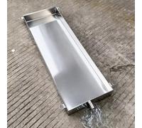 Bacinella Raccogli Acqua Condizionatore Vassoio Drenaggio Acqua Condensa con Foro di Scarico Altezza 10cm in Acciaio Inossidabile for Lavatrici e Sistemi HVAC(140x30cm(55x12in))