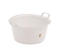 Bacinella tonda bianca classica con due manci 40 cm