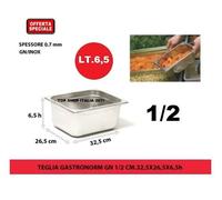 BACINELLA VASCA GASTRONORM INOX GN 1/2 CM.32,5 x 26,5 E/O COPERCHIO 12 2023