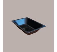 Bacinella Vaschetta Plastica Nera per Vetrina Gastronorm 360x250x80mm