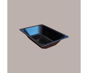 Bacinella Vaschetta Plastica Nera per Vetrina Gastronorm 360x250x80mm