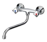 Bacino Beccuccio 'S' Cromo Miscelatore Rubinetto Classic Due Maniglie