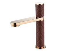 Bacino da bagno Mixer Tap 1 foro rubinetti mixer in ottone caldo e freddo per bacino da bagno oro rosa + rosso Beauty Comes