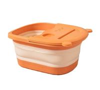 Bacino da bagno pieghevole da bagno pieghevole, vecchia piscina con manici e palpebre | Bagno portatile pieghevole con punti di massaggio per lo stress e la cura dei piedi