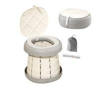 Bacino da viaggio per bambini - Sedile WC pieghevole - WC per l'apprendimento antiscivolo con sacchetti per immondizia per viaggi, campeggio, parco hotel esterno