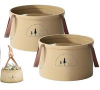 Bacino da viaggio pieghevole, secchio pieghevole portatile multi-dimensione, contenitore da campeggio con manico, lavabo pieghevole, ispessito, a tenuta stagna, per campeggio, lavanderia e