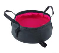 Bacino dell'acqua pieghevole compatto da 8 l, per campeggio, viaggi, camper, spiaggia, pediluvio, lavapiatti, frutta, contenitore per acqua per animali domestici, resistente al calore (rosa)