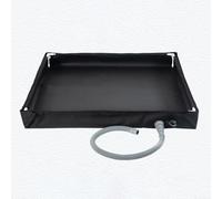 Bacino dell'acqua pieghevole, piatto doccia portatile per auto, per campeggio, escursionismo, viaggi, lavandino, compatto (nero)