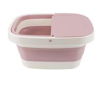 Bacino di Bagno Piede Pieghevole, Bacino per il Bagno, Vasca per Immersione del Piede Portatile e Salvatura dello Spazio per la Casa di Salute con Funzioni Versatili per Ammollo del (PINK)