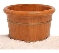 Bacino di Legno per Pedicure in Legno, Bacinella in Legno Massello di Cedro per Pediluvi, Secchio per Pediluvio, Ciotola per Pedicure Spa Massaggio Vaschetta per Piedi in Legno, con Coperchi