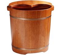 Bacino in legno per pediluvio, vasca per pediluvio, vasca per pedicure, vasca da massaggio in legno, con coperchio con massaggiatore caldo come sempre