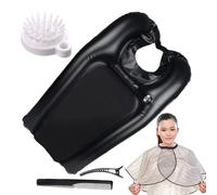 Bacino per lavaggio dei capelli, vassoio gonfiabile per shampoo, comoda stazione di lavaggio, pettini per lavare i capelli, supporto per il collo per la cura dei capelli e clip per capelli, supporto