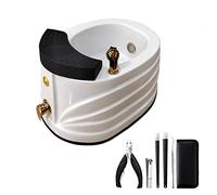 Bacino per pedicure, con poggiapiedi, vasca per pediluvio in acrilico per massaggio e sollievo dallo stress, con pediluvio ovale colorato e leggero