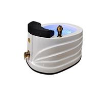 Bacino per pedicure, con poggiapiedi, vasca per pediluvio in acrilico per massaggio e sollievo dallo stress, con pediluvio ovale colorato e leggero