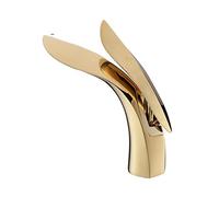 Bacino Rubinetti Oro Ottone Bagno maniglia del rubinetto singolo bacino del miscelatore del rubinetto del rubinetto del bagno di rame in oro rosa dispersore dell'acqua gru Tap(Gold)
