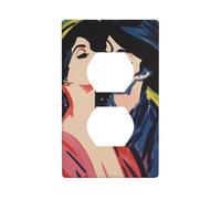 Bacio Bella Donna Astratto Presa Copertura Interruttore Della Luce Decorativo 1 Gang Piastra Da Parete per Cucina Camera Bagno Dimensioni 7x11.4cm
