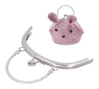 Bacio Chiusura Chiusura Borsetta Cornice Retrò Mezza Tonda Perlina Goffrata Borsa Portamonete Bacio Chiusura Borsetta in Metallo Borsa Cornice Mestiere per Borsa Cucito Mestiere Sarto Fogna(argento)