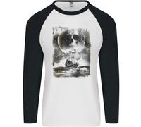 Bacio Della Morte Pirati Vela Marinaio Uomo L/S Baseball T-Shirt