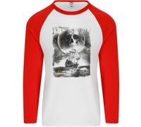 Bacio Della Morte Pirati Vela Marinaio Uomo L/S Baseball T-Shirt