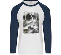 Bacio Della Morte Pirati Vela Marinaio Uomo L/S Baseball T-Shirt