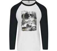 Bacio Della Morte Pirati Vela Marinaio Uomo L/S Baseball T-Shirt