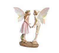 Bacio di Coppia Angeli Figurina Ornamento Artigianato Centrotavola per Le Opere