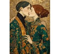 Bacio Diamond Painting, 5D Diamond Painting Kit Completo Amore, DIY Disegni con Perline da Attaccare, 5D Quadri con Perline Kits, Passatempo per Adulti, Regalo, Decorazioni Autunnali, 40x50cm 1-8807